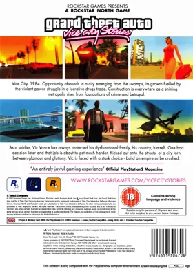 Grand Theft Auto - Vice City Stories box cover back
